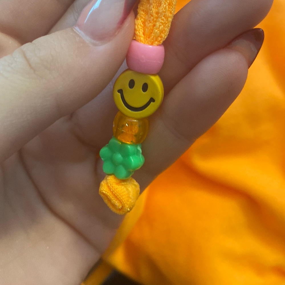 Women’s Orange halter dress with beaded straps